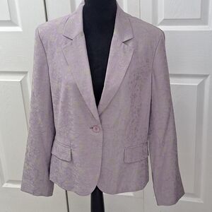 NWT Rena Rowan Floral Lavender & Green Embossed Jacket    Size 16